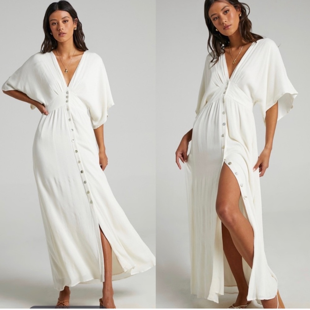 Sitting Pretty Maxi Dress in Natural